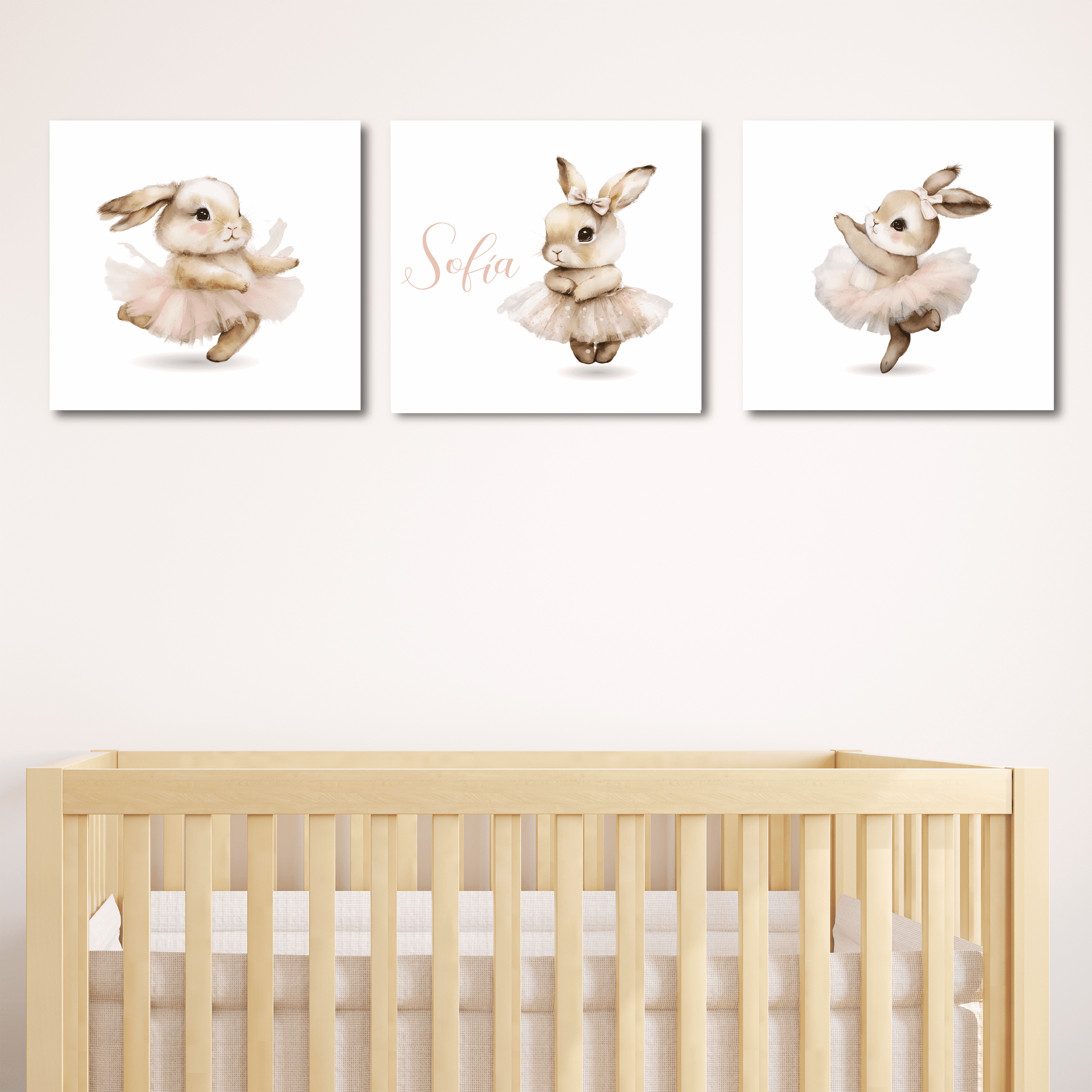 Conejas Bailarinas - 30x30cm - NIÑA