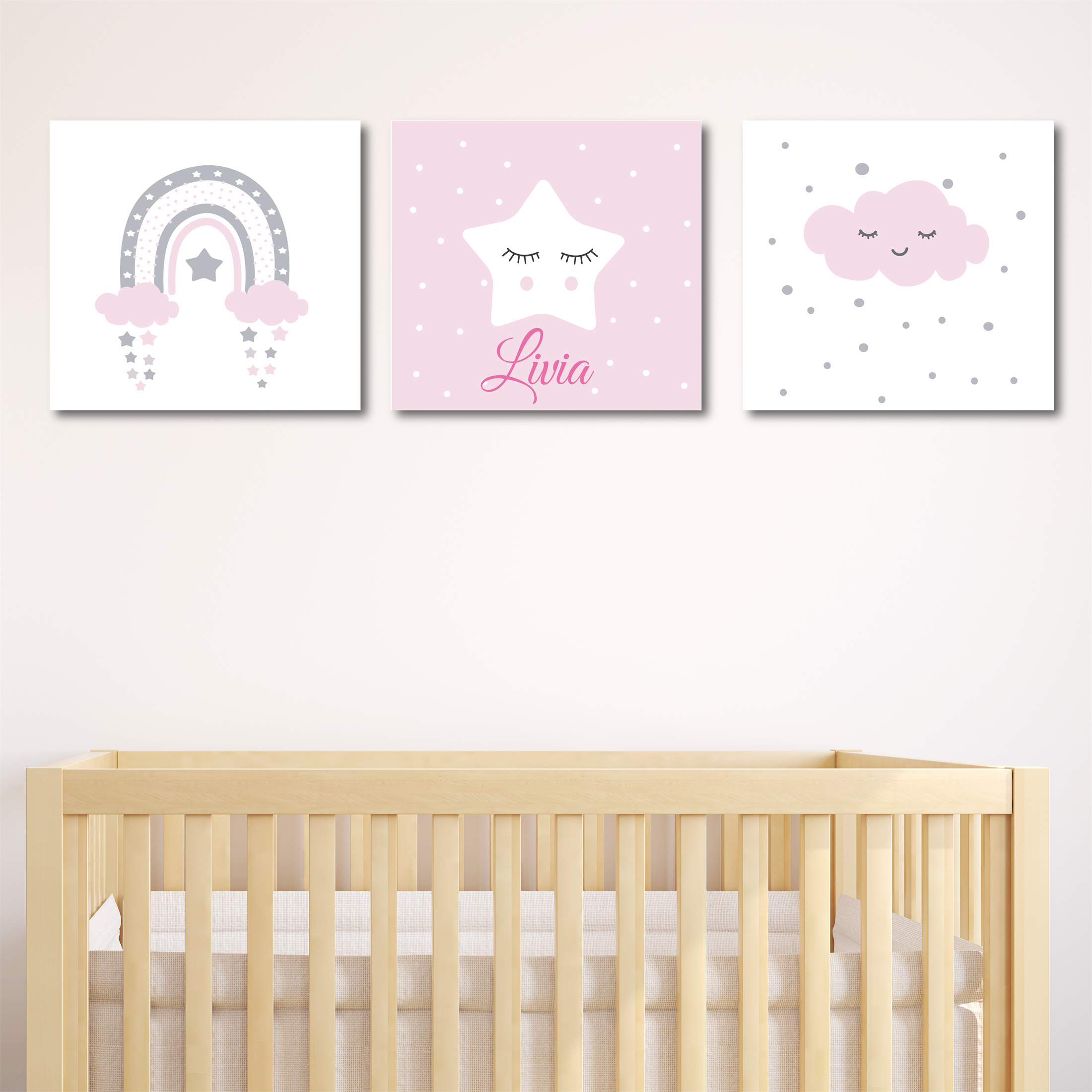 Estrella Y Nube NIÑA - 30x30cm - NIÑA