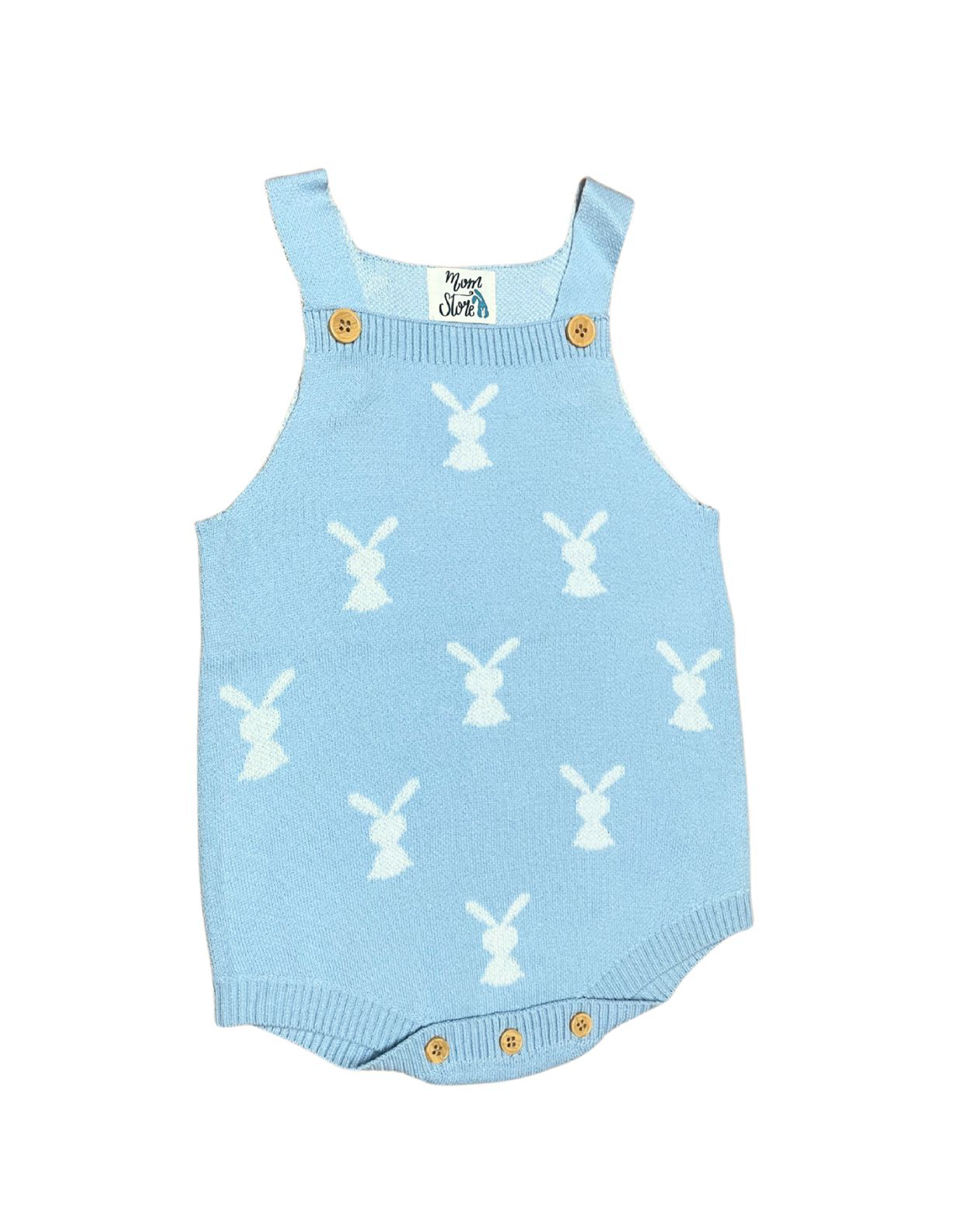 Ropa Overoll punto conejo azul
