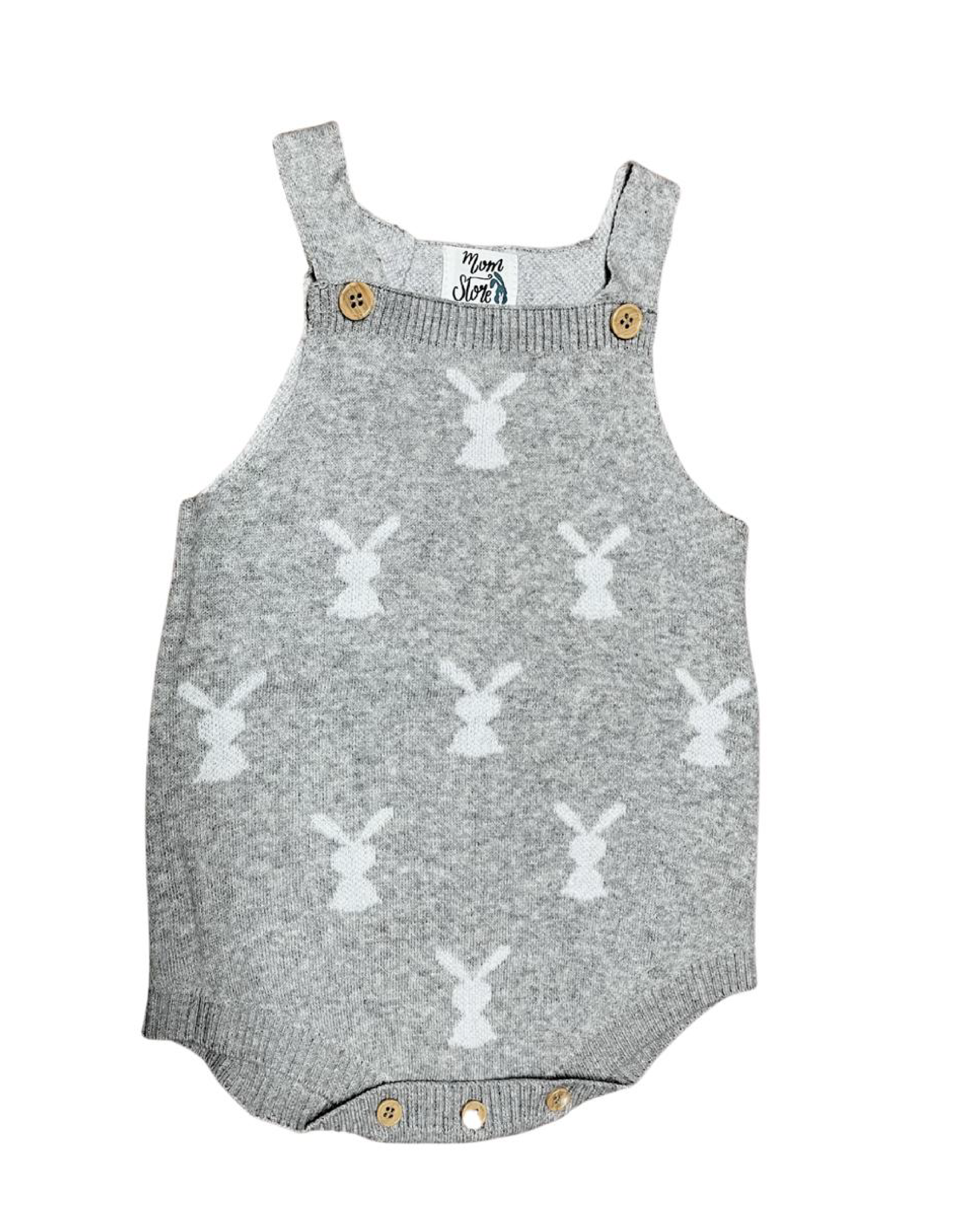 Ropa Overoll punto conejo gris