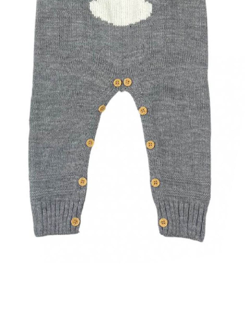 Ropa Mameluco conejo gris