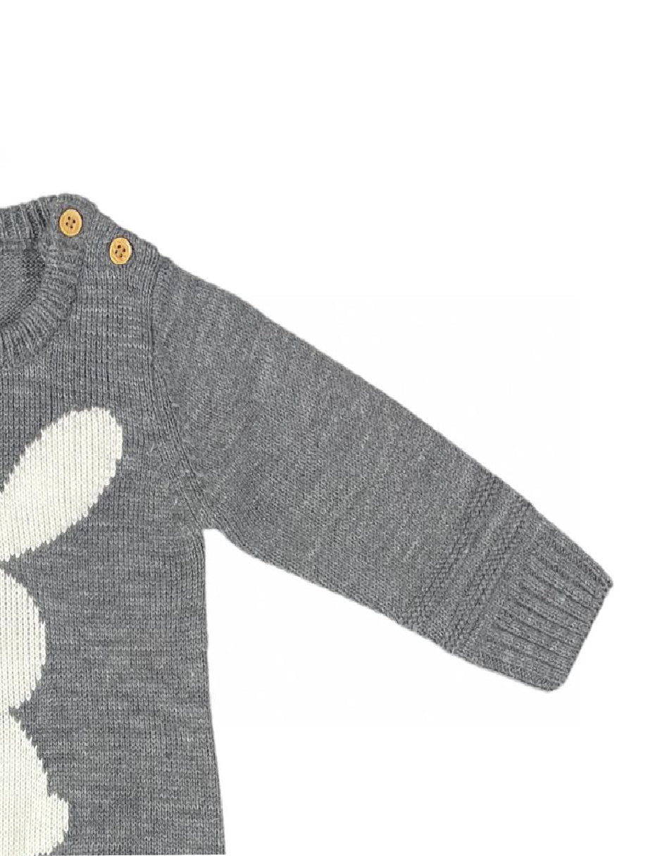 Ropa Mameluco conejo gris