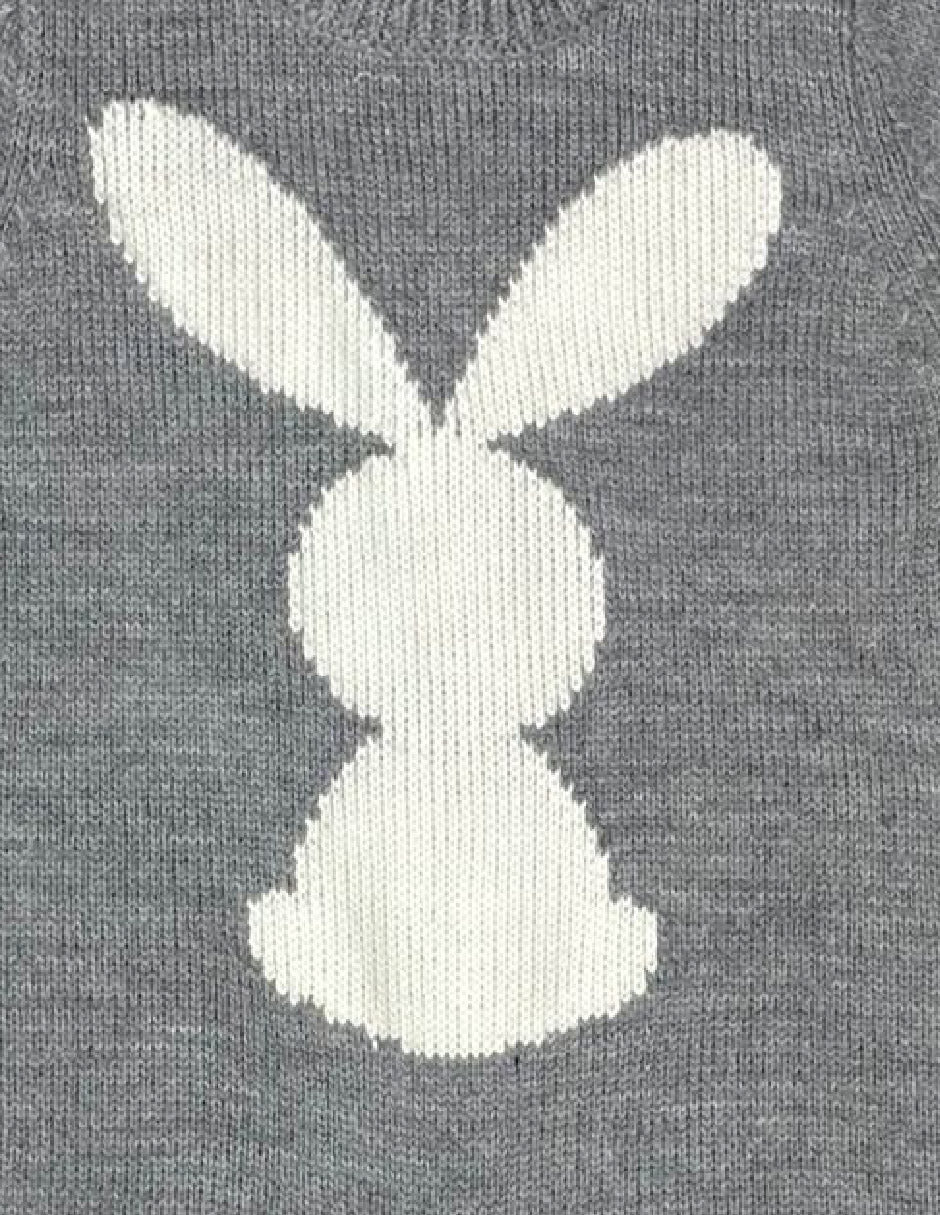 Ropa Mameluco conejo gris