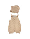 Ropa conjunto Overoll y gorro beige